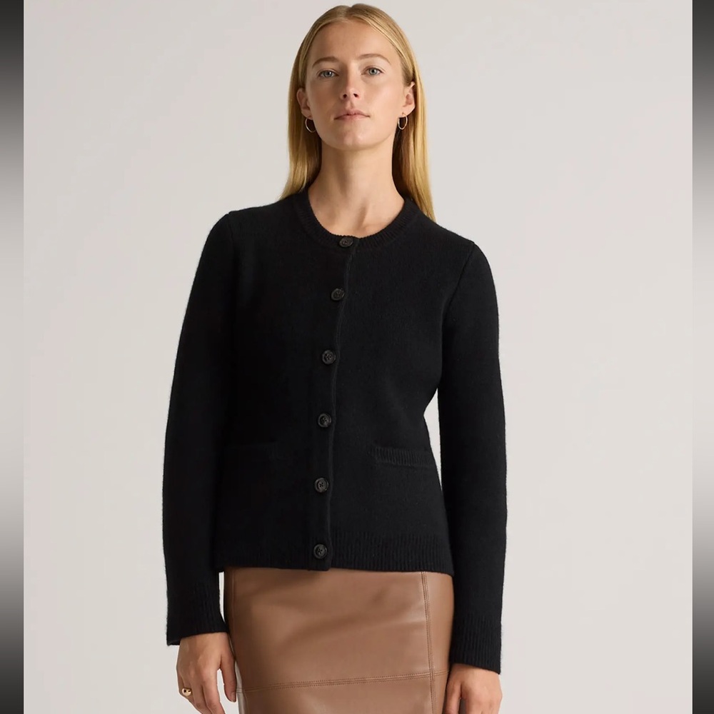 Quince Mongolian Cashmere Structured Cardigan
